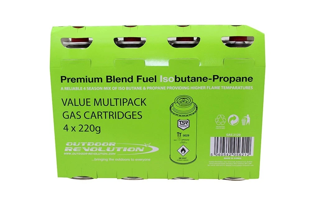 Milestone - 5 Packs Of 4 Gas Canisters - 220g 3 Milestone - 5 Packs Of 4 Gas Canisters - 220g - Image 3