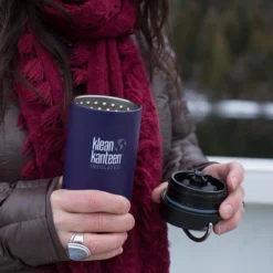 Klean Kanteen Insulated TK Wide With Café Cap 355ml - Berry -Klean Kanten Shop K12TKWPCC KM cap bottle lifestyle