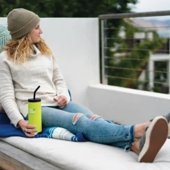 Klean Kanteen Insulated TK Wide With Café Cap 473ml - Brushed Steel 11 Klean Kanteen Insulated TK Wide With Café Cap 473ml - Brushed Steel -Klean Kanten Shop K16TKWPCC JP lounging straw lifestyle